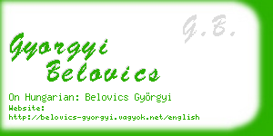 gyorgyi belovics business card